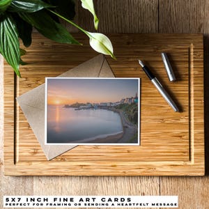 Carte postale Tenby Harbour - cartes d'art du pays de Galles - carte de voeux galloise - Mini impression 5 x 7 - photographie de nature originale