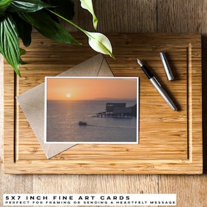 Carte postale Tenby Sunrise - carte de voeux du pays de Galles - carte d'art gallois - Mini impression 5 x 7 Pembrokeshire - photographie de paysage originale