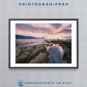 Fine Art Kaikoura Sunrise Print - New Zealand Seascape Photography - Framed Print Of New Zealand - Premium Quality New Zealand Wall Art
