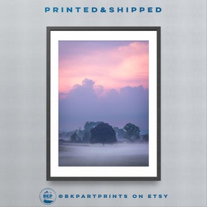 Vibrant Mid Wales Sunset Print, Powys Countryside Photography, Framed Print Of Wales, Premium Quality Welsh Wall Art