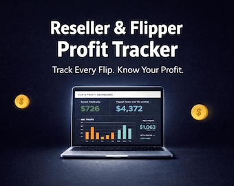 Reseller Profit Tracker Spreadsheet | eBay, Depop, Etsy ROI Calculator (Instant Download)