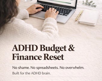 Interactive ADHD Budget & Finance Reset Tracker | Works Like an App — No Subscription | Debt Bills Money Wins | Digital Planner