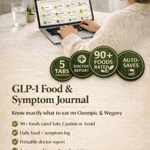 BPL-1 Journal des aliments et des symptômes | Fonctionne comme une appli : plus de 90 aliments notés | Rapport du médecin | Téléchargement numérique