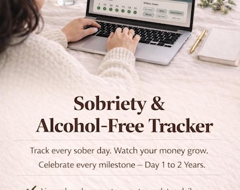 Interactive Sobriety Tracker | Works Like an App — No Subscription | Day Counter, Money Saved, Mood Log (Digital Download)