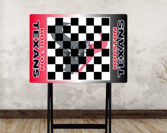 Texans Chess Tray Table Template - 2 Colors 19x14 PNG