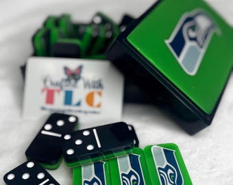 Handmade Seahawks Domino Set