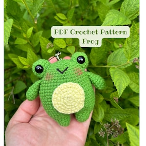 Mini Frog Keychain Crochet Pattern | Amigurumi PDF Pattern Frog | Crochet Keychain Frog Pattern