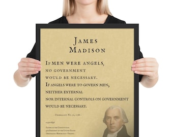James Madison Quote Wall Art – Founding Fathers-print – patriottisch decor – Amerikaanse geschiedeniskunst – Words That Building a Nation-serie nr. 4
