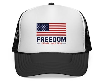 Freedom American Flag Trucker | Gegründet 1776 Patriotische Netzmütze