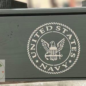 Wooden Ammo Storage Box – U.S. Navy Edition | OD Green | Sliding Tray