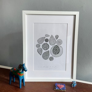 Personalised Hand Drawn Modern Ink Drawing