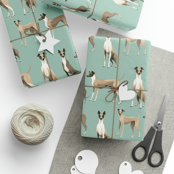 Wrapping Paper Gift Wrap Premium Gift Cute Chic Birthday Funny - Italian Greyhound - WrapzillaUS