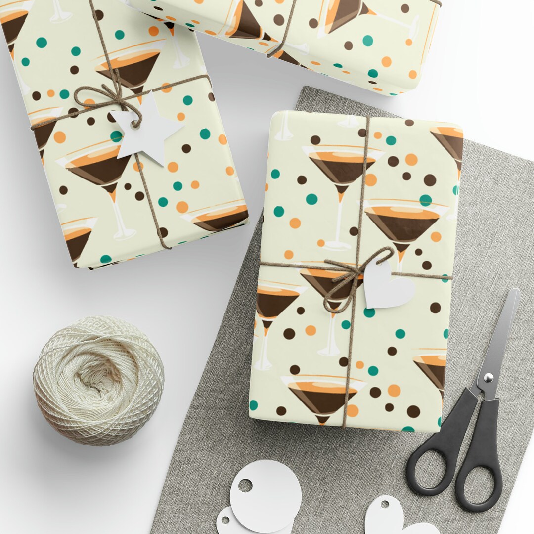 Wrapping Paper Gift Wrap Premium Gift Cute Chic Birthday Funny Espresso ...
