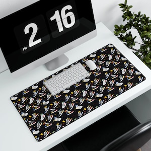 Padded Desk Mat Plush Mouse Pad Fun Mouse Pad -  High Top Basketball Shoes Desk Mat - WrapzillaUS