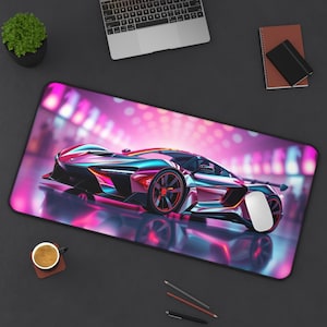 Sports Car Desk Mat & Mouse Pad
