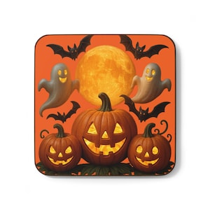 Halloween Coaster Set: Festive Fall Table Decor, Trick or Treat
