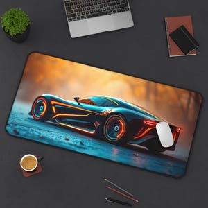 Sports Car Desk Mat & Mouse Pad