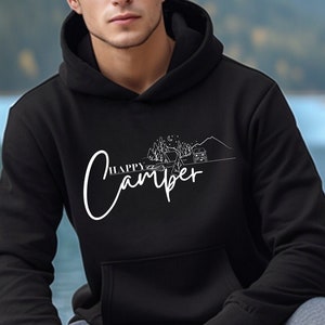 Happy Camper Hoodie| Camping Hoodie| Camping Sweatshirt| Nature Lover Gift| Campfire Hoodie| Camping Lover Gift| Gift For Camper| Adventure