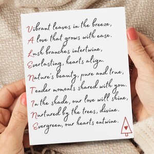 Biglietto di San Valentino/Biglietto di San Valentino per amanti degli alberi per arboricoltore escursionista avventuriero all'aria aperta/Regalo di San Valentino per moglie fidanzata marito fidanzato