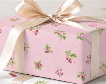 Wrapping Paper, Fig Tree Gift Wrap, Birthday Gift Wrap Paper Her, Holiday Wrapping Paper Roll, Christmas Gift Wrap, Mothers Day Gift Wrap
