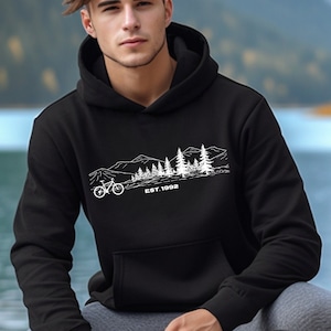 Mountain Bike Hoodie| Bike Shirt| Bike Lover Gift| Bicycle Shirt| Bike Sweatshirt| Cycling Gift| Adventure Biking Hoodie| Bicycle Clothing
