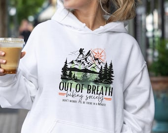 Hiking Hoodie, Outdoor Adventure Hoodie, Mountain Graphic Sweatshirt, Hiking Society Hoodie, Unisex Camping Hoodie, Trail Lover Hoodie Gear