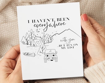 Outdoor Adventure Greeting Card, Mountain Hiking Camping Card, Birthday Anniversary Card Him Her, Nature Lover Gift, Blank Inside Notecard