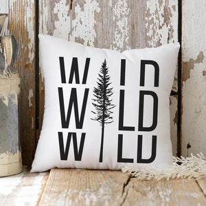Camper Pillow |Adventure Pillow| Pine Tree Pillow| Camping Pillow| Throw Pillow| Outdoors Pillow| Nature Lover Gift |Decorative Sofa Pillow