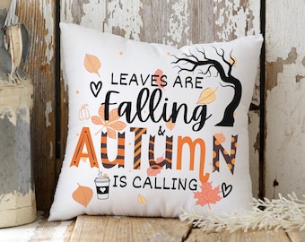 Fall Throw Pillow, Trees Autumn Leaves Home Decor, Cozy Seasonal Cushion for Living Room Sofa Bedroom, Nature Lover Gift, Cabin Decor Pillow