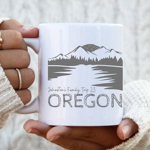 Oregon Mug Personalized | 11oz Mug | Custom Married Couple Mug Gift | Family Road Trip Mug | Custom Oregon Coffee Mug | Oregon Office Mug