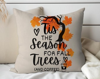 Fall Throw Pillow, Trees Autumn Leaves Home Decor, Cozy Seasonal Cushion for Living Room Sofa Bedroom, Nature Lover Gift, Cabin Decor Pillow