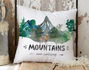 Berg Dekokissen, Camping RV Dekorkissen, Outdoor Adventure Home Decor Kissen mit Einsatz für Wohnzimmer Sofa Schlafzimmer Kabine Geschenkset