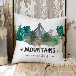 Camper Decor| Camping Pillow |Camping Lover Gift| RV Throw Pillow| Adventure Pillow| Mountain Pillow| Decorative Sofa Pillow| Nature Lover