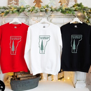Felpa bianca di Natale, Felpa natalizia Columbia Inn Pine Tree Vermont, Maglione del film di Natale, Maglione bianco di Natale 001074 - Italia