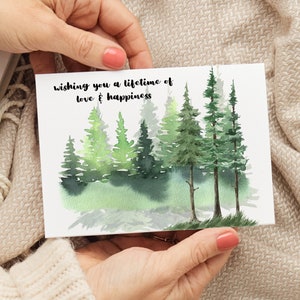 Wedding Card Personalized| Dating Anniversary Card| Custom Wedding| Wedding Anniversary| Bridal Shower| Adventure Wedding| Woodand Wedding