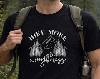 Hiking Shirt, Mountain Tree Graphic Tee, Outdoor Camping Shirt, Nature Lover Gift, Hiking Gift Shirt, Adventure Hiking Shirt, Hike TShirt