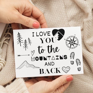 Mountain Card| Birthday Card| Valentines Day Card| Anniversary Card For| Hiking Lover Adventure Couple Card| Valentines Gift| Traveling Card