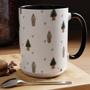 Mug – Evergreen Christmas Tree Holiday Coffee Cup, Winter Ceramic Mug, Xmas Drinkware, Festive Hot Chocolate Mug, Holiday Kitchen Decor
