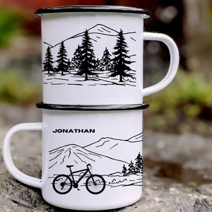 MTB Mug| Bike Mug| Mountain Biking Mug| Cycling Gifts| Bike Lover Gift| Camping Mug| Coffee Cup| Off Trail Bike| Adventure Mug| Bicycle Mug
