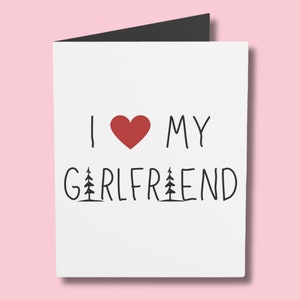 Tarjeta de cumpleaños para novia/Tarjeta de amo a mi novia/Tarjeta de corazón a mi novia/Tarjeta del día de San Valentín/Regalo de aniversario/Tarjeta de aventura de senderismo