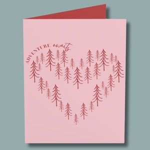Biglietto per lui e lei/ Biglietto per marito, fidanzato, fidanzata, moglie, mamma/ Biglietto per San Valentino/ Biglietto di auguri di compleanno/ Set di biglietti con albero di pino/ Biglietto d'avventura