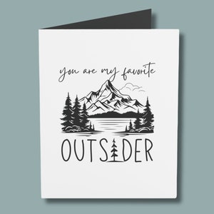 Birthday Card Him Her| Husband Wife Girlfriend Boyfriend| Adventure Card| Valentines Day Card |Anniversary Gift |Mountain Card| Hiking Card