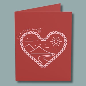 Cartão de aniversário para ele e ela | Marido, namorado, namorada, esposa, mãe | Cartão de dia dos namorados | A aventura espera | Cartão de dia dos namorados platônico