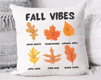 Fall Pillow, Autumn Leaves Throw Pillow, Fall Home Decor, Autumn Decorative Pillow for Sofa, Cozy Fall Decor Accent, Seasonal Autumn Cushion