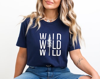 Camping T Shirt, Pine Tree Forest Graphic Tee, Outdoor Hiking Shirt, Nature Lover Gift, Wild Camping Adventure Travel Shirt Tee Apparel