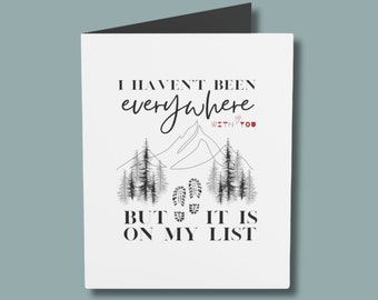 Mountain Adventure Card, Hiking Greeting Card, Anniversary, Birthday, Valentine’s Day, Outdoor Lover Gift, Nature Inspired Note Card
