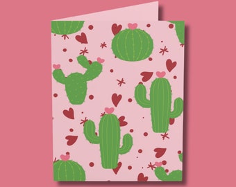 Birthday Card For Her| Card For Girlfriend Wife Mom| Valentine Cactus Card| Mothers Day Card| Platonic Valentine Card| Country Western Card