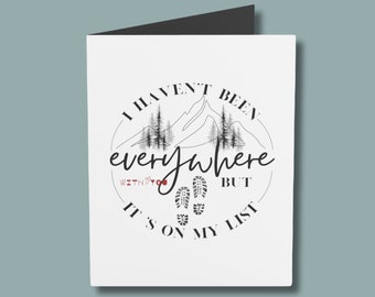 Mountain Adventure Card, Hiking Greeting Card, Anniversary, Birthday, Valentine’s Day, Outdoor Lover Gift, Nature Inspired Note Card