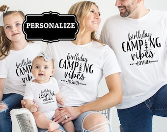 Camping Shirt, Family Camping Shirt, Matching Family Camping Shirt, Personalized Camping Shirt, Camping Birthday Shirt, Family Trip Shirt