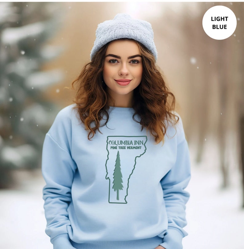 Columbia Inn Pine Tree Vermont Sweatshirt Vermont Pine Tree Etsy